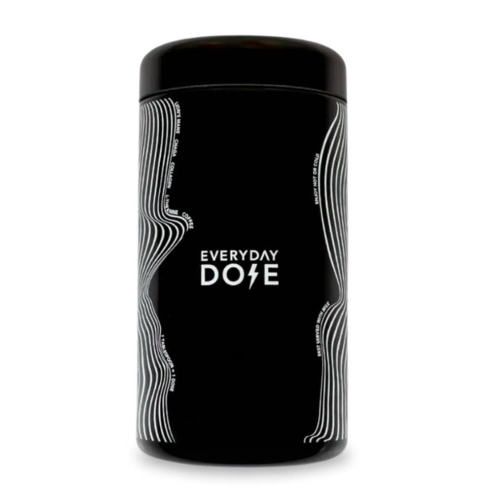 NIB Everyday Dose Black coffee vessel glass jar for matcha or spices mushroom